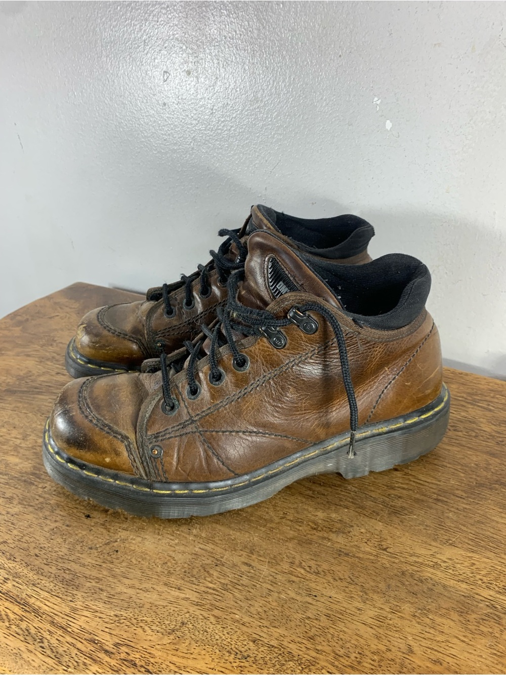 Vintage dr martens Brown leather hiking style boots made in England